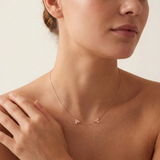Personalized necklace with engraved hearts