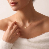 Personalized necklace with engraved hearts
