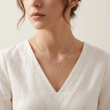 Heart-shaped personalized name necklace