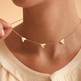 Personalized necklace with engraved hearts