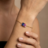 Bracelet with two birthstones