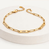 Personalized Paperclip Multi-Name Bracelet