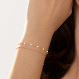 Double-stranded beaded bracelet
