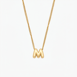 Bubble-Shaped Initial Pendant Necklace