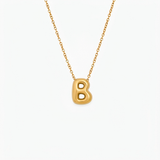 Bubble-style initial necklace