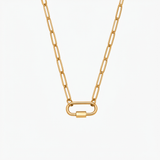 Paperclip Necklace with a Pendant Clasp