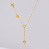 Golden Necklace with a Delicate Heart