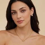 Paperclip Necklace with a Pendant Clasp