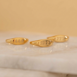 Personalized signet ring with the angel number